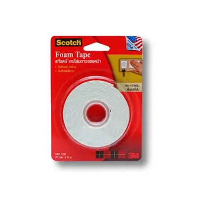 เทปโฟมกาว 2หน้า 21มม.x3ม. CAT-110 สีแดง Scotch