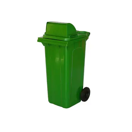 ถังขยะฝาสูง 1 ช่องทิ้ง มีล้อเลื่อน (120 ลิตร) F003- 4-S946-C04H สีเขียว CHINTER
