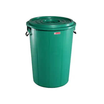 ถังแกนลอนมีฝา ชนิดกลม 40L.(10ใบ/มัด) GL 12 สีเขียว ตรางู