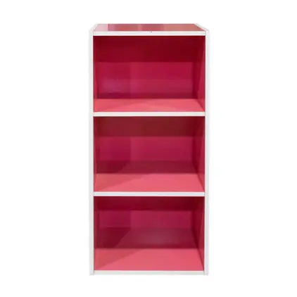 ชั้นอเนกประสงค์ 3 ช่อง 420 x 290 x 790 มม. สีชมพู 