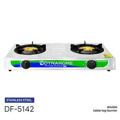 เตาแก๊สสแตนเลสตั้งโต๊ะ 2 หัวเตา DF5142 DYNA