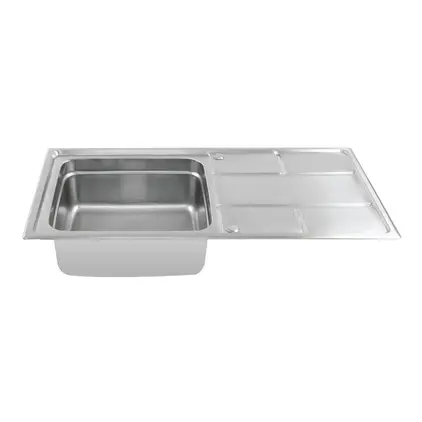 ซิ้งค์หนึ่งหลุมมีที่พักจาน (แบบฝัง) หนา 0.8 มม. DH-10050-CB Dyna Home