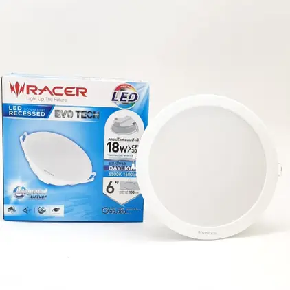 ** โคมดาวน์ไลท์ LED 6 นิ้ว 18W รุ่น EVO TECH แสงขาว RACER