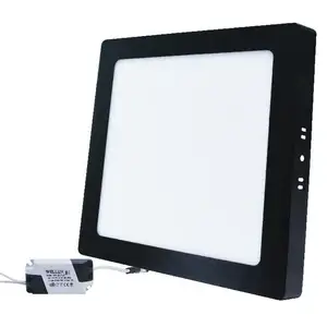 โคมติดลอยทรงเหลี่ยม LED 5-12W รุ่น SUR-SQB ขอบดำ แสงขาว WELLUX