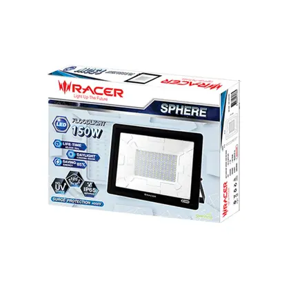 ** โคมฟลัดไลท์ LED 150 W สเฟียร์ แสงขาว RACER