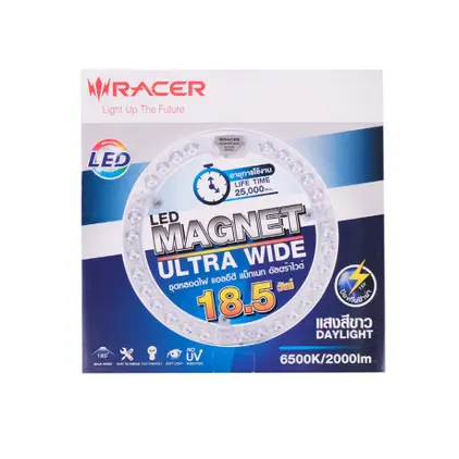 ชุดแผงไฟ LED 18.5W แม็กเน็ต Ultra Wide แสงขาว RACER