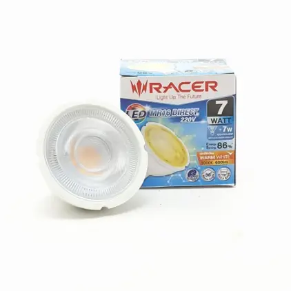 หลอด LED ขั้ว GU5.3 7W MR16 แสงเหลือง RACER