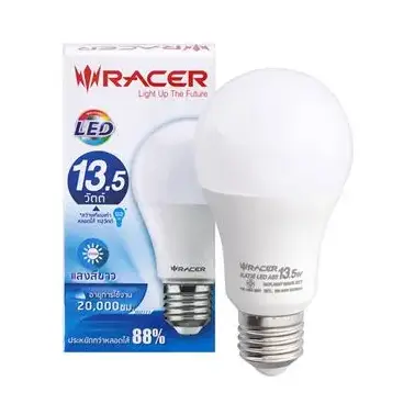 หลอดไฟ LED เคที บั๊บ E27 13.5W แสงขาว RACER