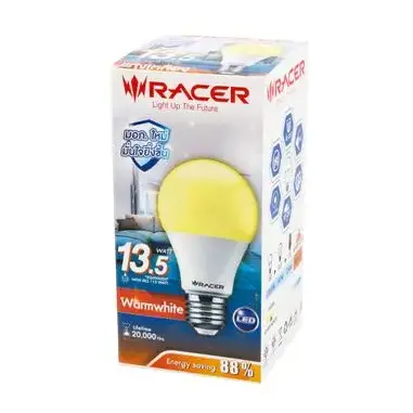 หลอดไฟ LED เคที บั๊บ E27 13.5W แสงเหลือง RACER