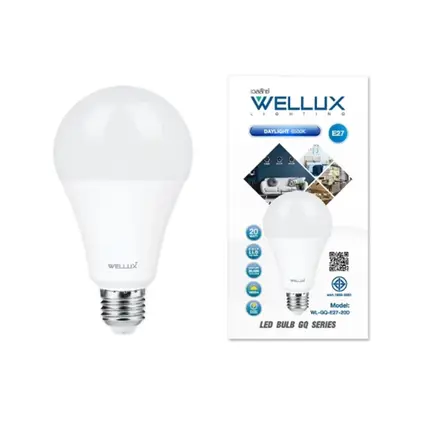 หลอดไฟ LED E27 20W WL-Bulb GQ Series แสงขาว WELLUX