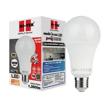 หลอดไฟ LED E27 16W รุ่น มวยไทย Series แสงนวล HI-TEK