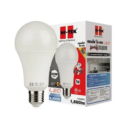 หลอดไฟ LED E27 20W รุ่น มวยไทย Series แสงขาว HI-TEK