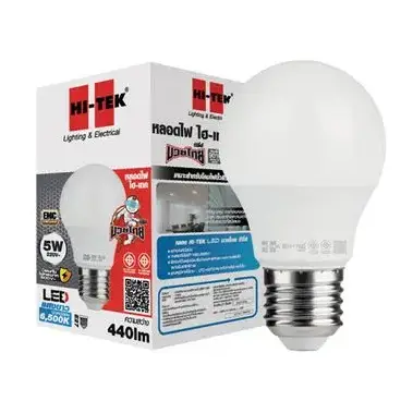 หลอดไฟ LED E27 5W รุ่น มวยไทย Series แสงขาว HI-TEK