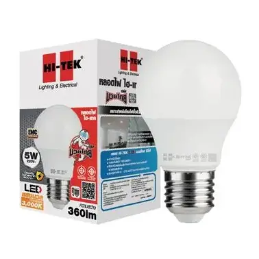 หลอดไฟ LED E27 5W รุ่น มวยไทย Series แสงนวล HI-TEK