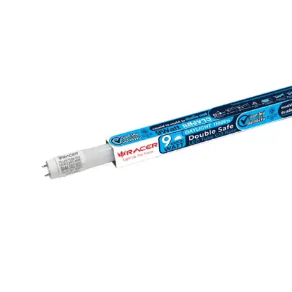หลอดไฟ LED T8 ขั้ว G13 9W Double Safe แสงขาว RACER