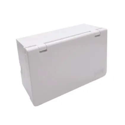 กล่องฝาปิดกันน้ำ ฝาทึบ 87.5 x 128.6 x 47 มม. NANO-405 สีขาว NANO