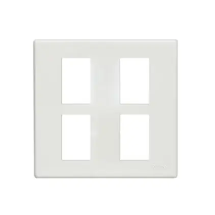 แผงหน้ากากขอบเหลี่ยม 4 ช่อง 4 x 4 นิ้ว NANO-400-4 สีขาว NANO