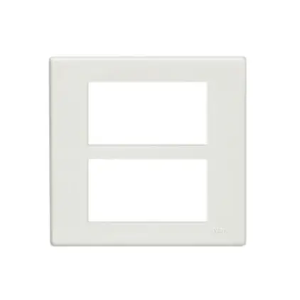 แผงหน้ากากขอบเหลี่ยม 6 ช่อง 4 x 4 นิ้ว NANO-400-6 สีขาว NANO