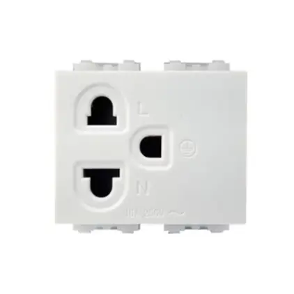 เต้ารับเดี่ยว มีกราวด์ 16A 250V NN-P301 สีขาว NANO
