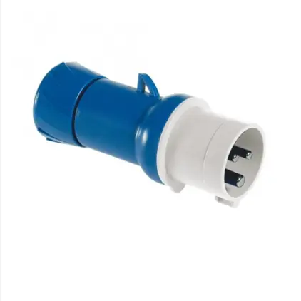 ปลั๊กเพาเวอร์ ตัวผู้ กลางทาง 220V 2P+E 32A DT-023