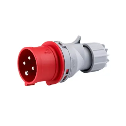 ปลั๊กเพาเวอร์ ตัวผู้ กลางทาง 3P+E 380V 16A HT-014