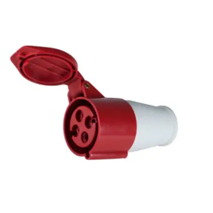 ปลั๊กเพาเวอร์ ตัวเมีย กลางทาง 3P+E 380V 32A HT-224