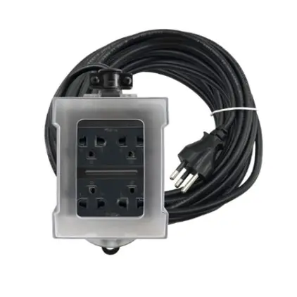 บล๊อคยาง+เต้ารับ 4 ช่อง+สายไฟ 5 ม. RB10NS4-5M NANO