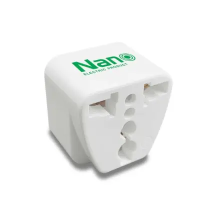 ปลั๊กแปลง 3 ขาเป็น 2 ขา NN-ADP01 สีขาว NANO