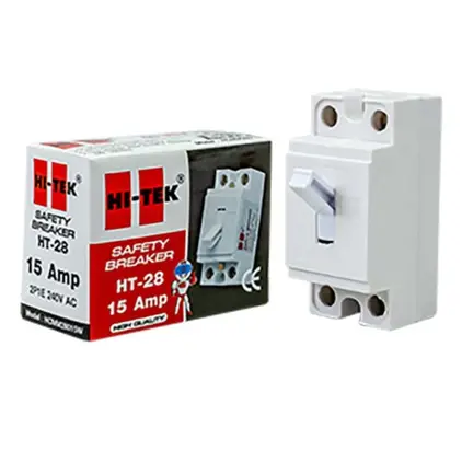 เซฟตี้เบรกเกอร์ 15A HT-28 สีขาว HI-TEK