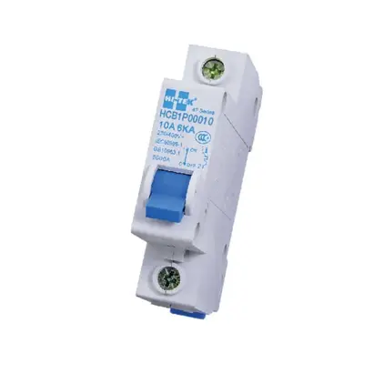 คอนซูเมอร์เซอร์กิตเบรคเกอร์ เบรกเกอร์ลูก 1 สาย 6kA 10A HI-TEK