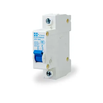 คอนซูเมอร์เซอร์กิตเบรคเกอร์ เบรกเกอร์ลูก 1 สาย 6kA 20A HI-TEK