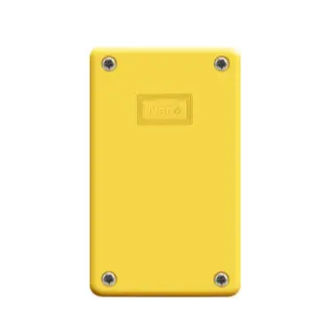 กล่องแยกกันน้ำพลาสติก 74.8 x 125 x 48.5 มม. NANO-201Y สีเหลือง NANO