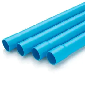 ท่อ PVC 1-1/2 นิ้ว ชั้น 5 ปลายบาน สีฟ้า