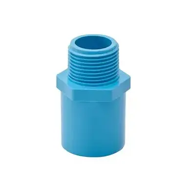 ข้อต่อตรงเกลียวนอก PVC 1/2 นิ้ว สีฟ้า DSAI