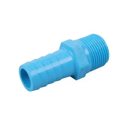 ข้อต่อตรง PVC-PE แบบหางปลา เกลียวนอก 3/4 นิ้ว x 25 มม. 