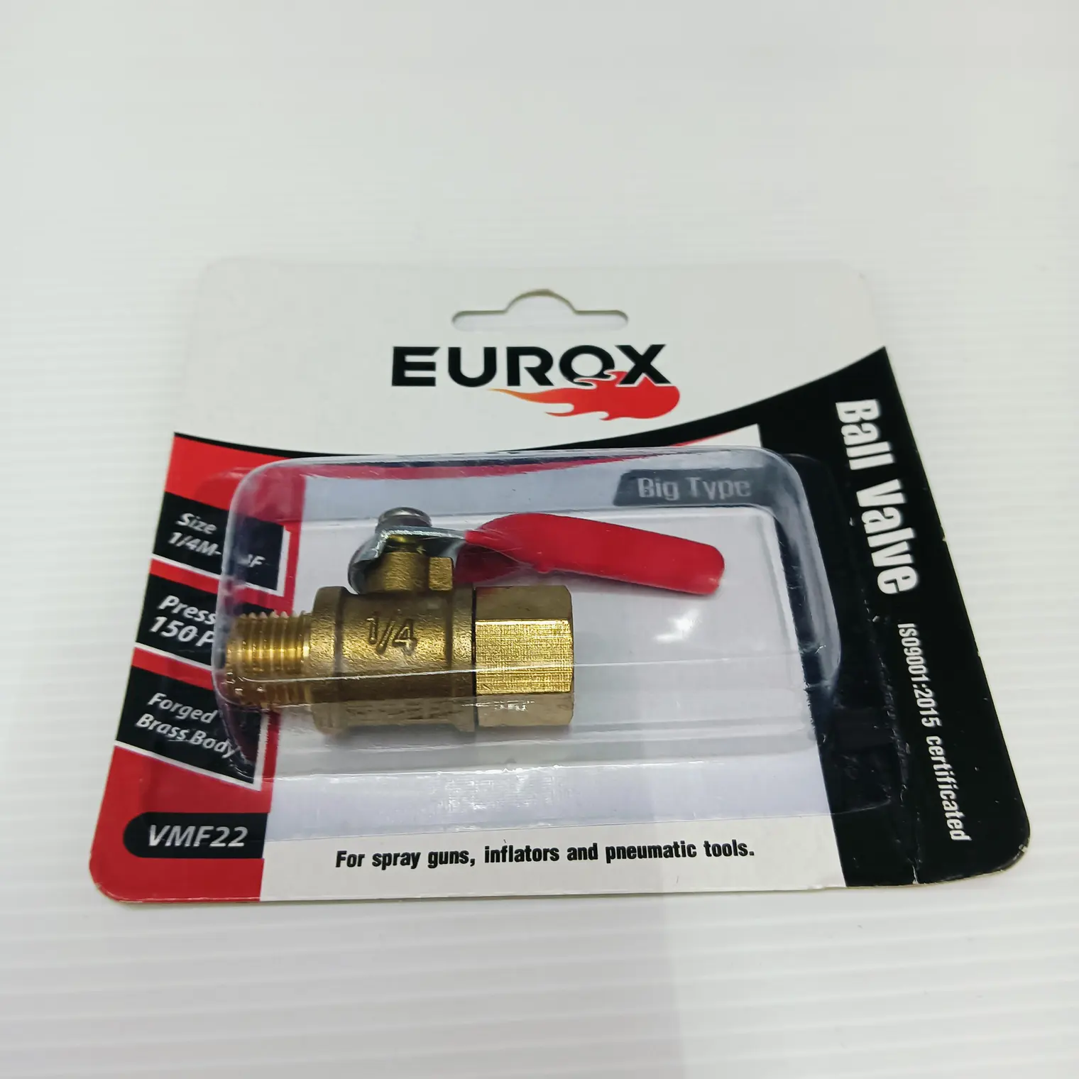 บอลวาล์วทองเหลือง (เกลียวนอก-เกลียวใน) E ผู้-เมีย 2 หุน EUROX