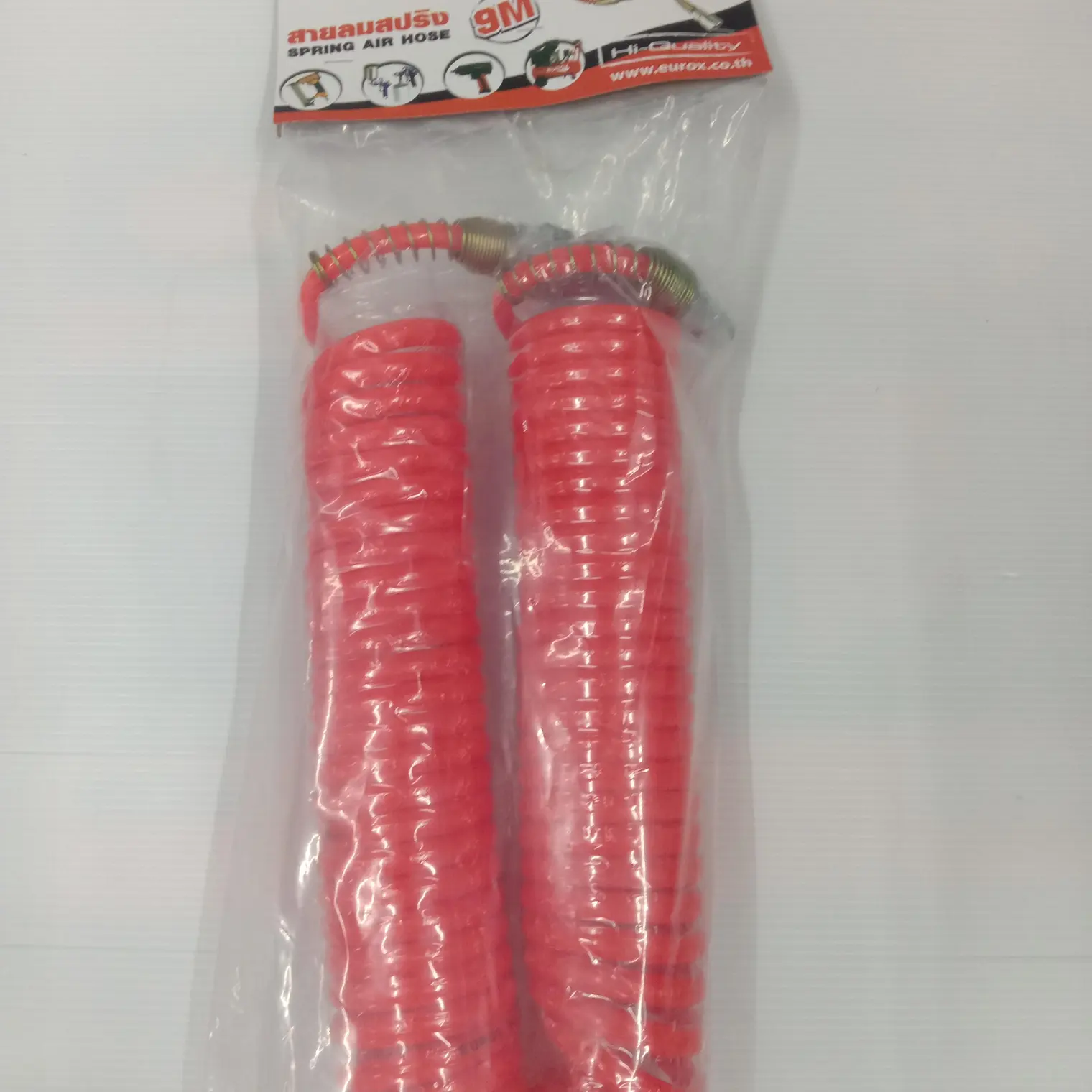 สายลมสปริง 5 x 8 มม. 9 ม. สีส้ม EUROX