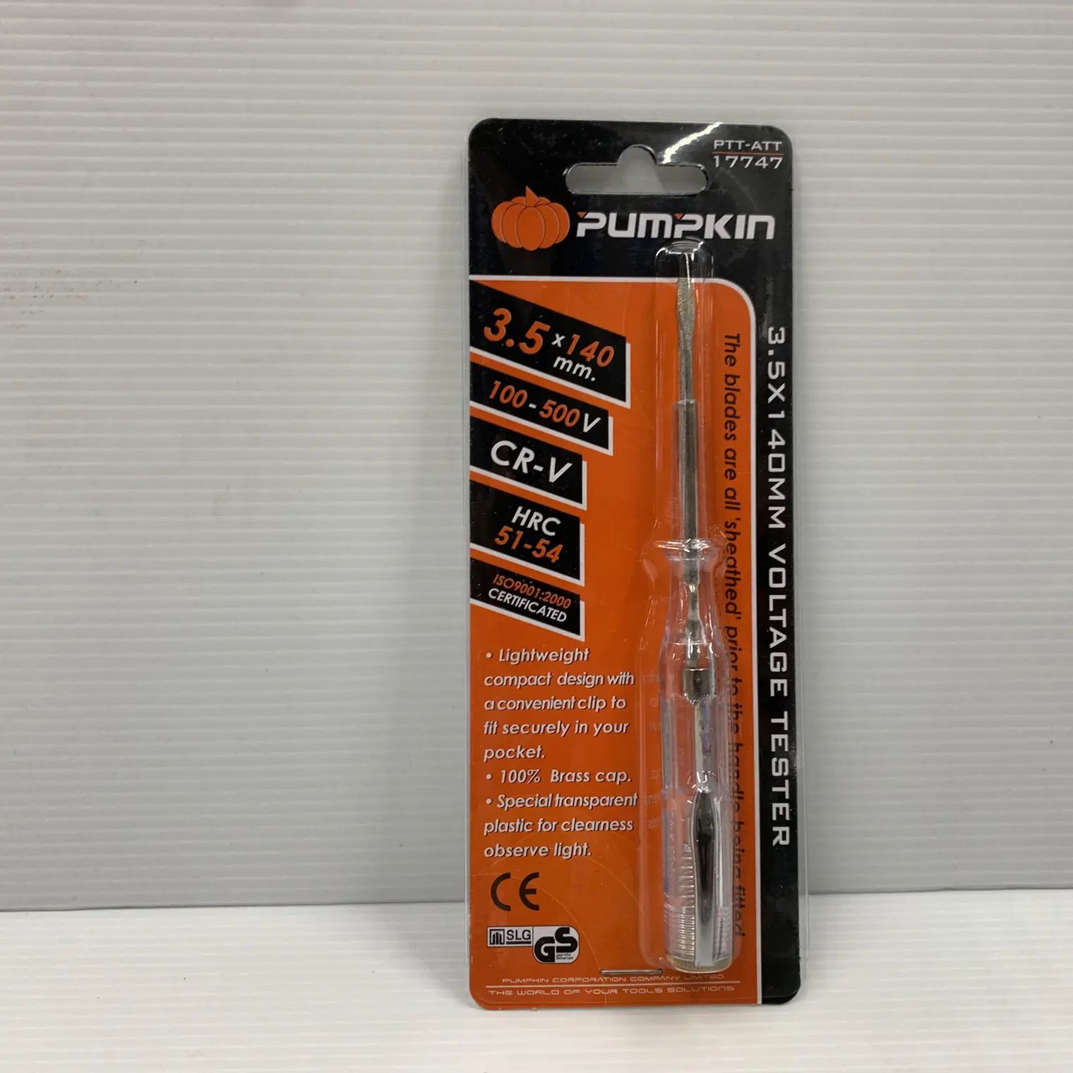ไขควงลองไฟ CR-V รุ่นอาเธอร์ 140 (AC100V-500V) PTT-ATT 17747 PUMPKIN