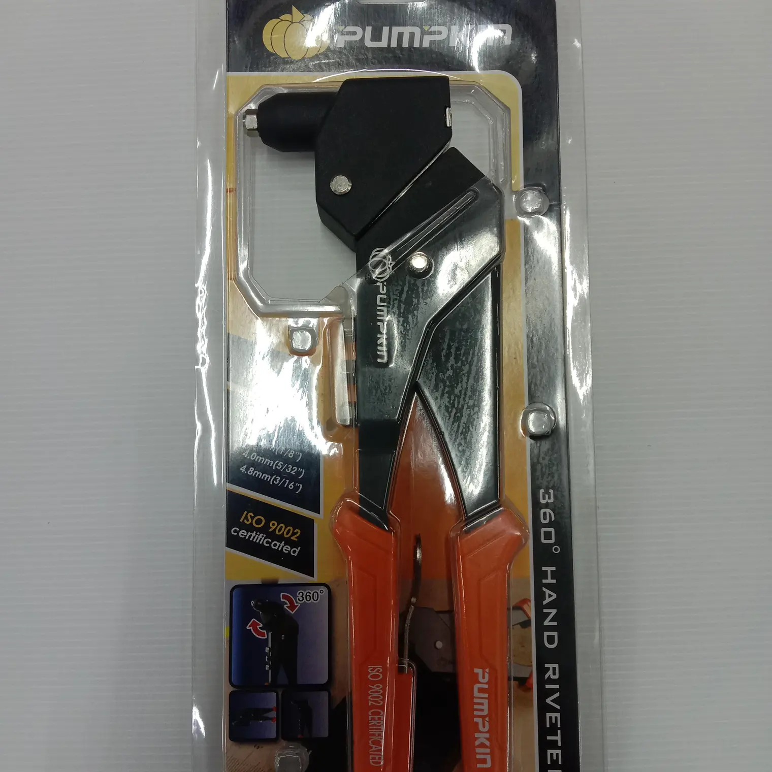 คีมย้ำ ปรับหัว 360 องศา PTT-HR360X PUMPKIN
