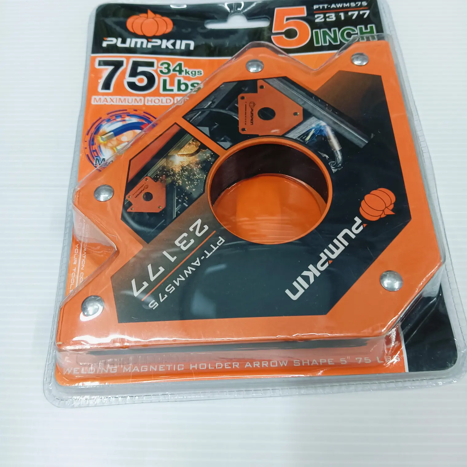 แม่เหล็กจับฉากลูกศรงานเชื่อม 575 ปอนด์ PTT-AWM575 PUMPKIN