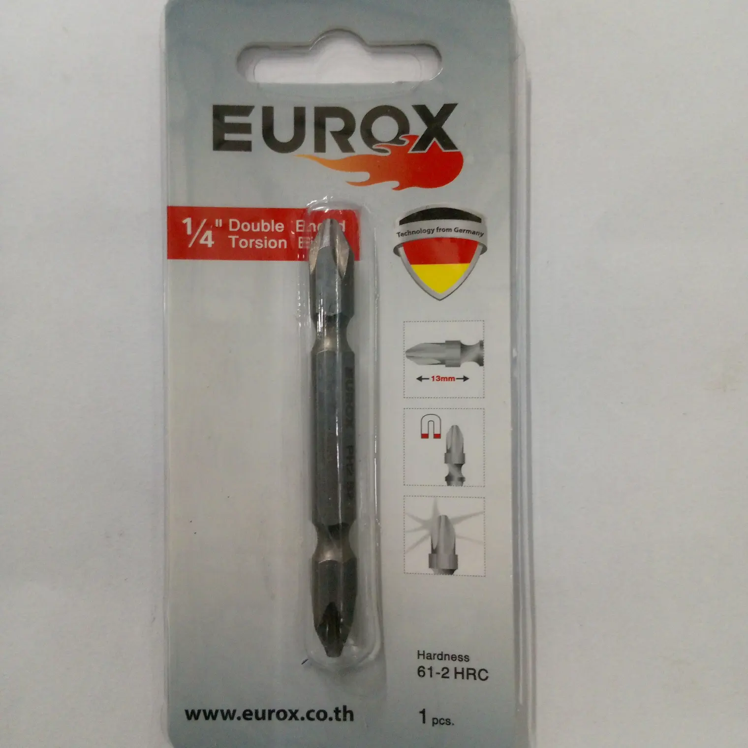 ดอกไขควงเยอรมัน 2Hx65 (เอวตรง) EUROX
