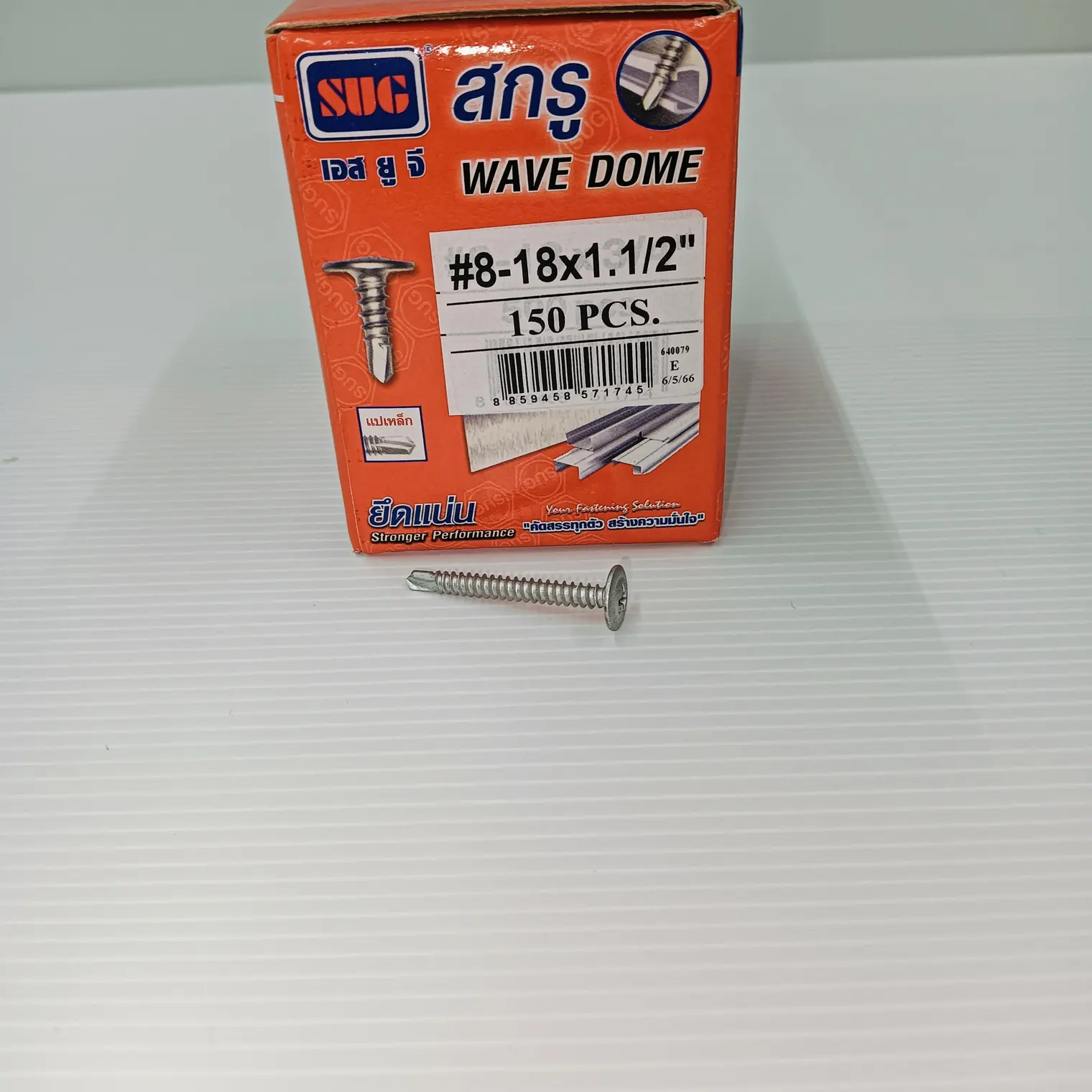 สกรู WAVE-DOME RUSPERT เหล็ก #8-18x1.1/2นิ้ว (150/กล่อง) SUG