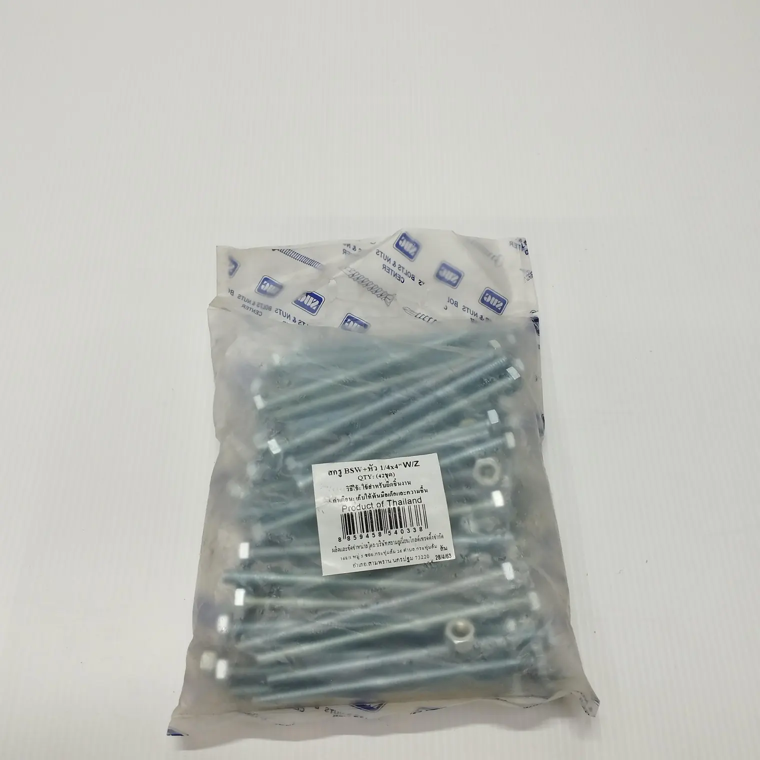 สกรู BSW+หัว W/Z 1/4x4นิ้ว (42ชุด) TITAN