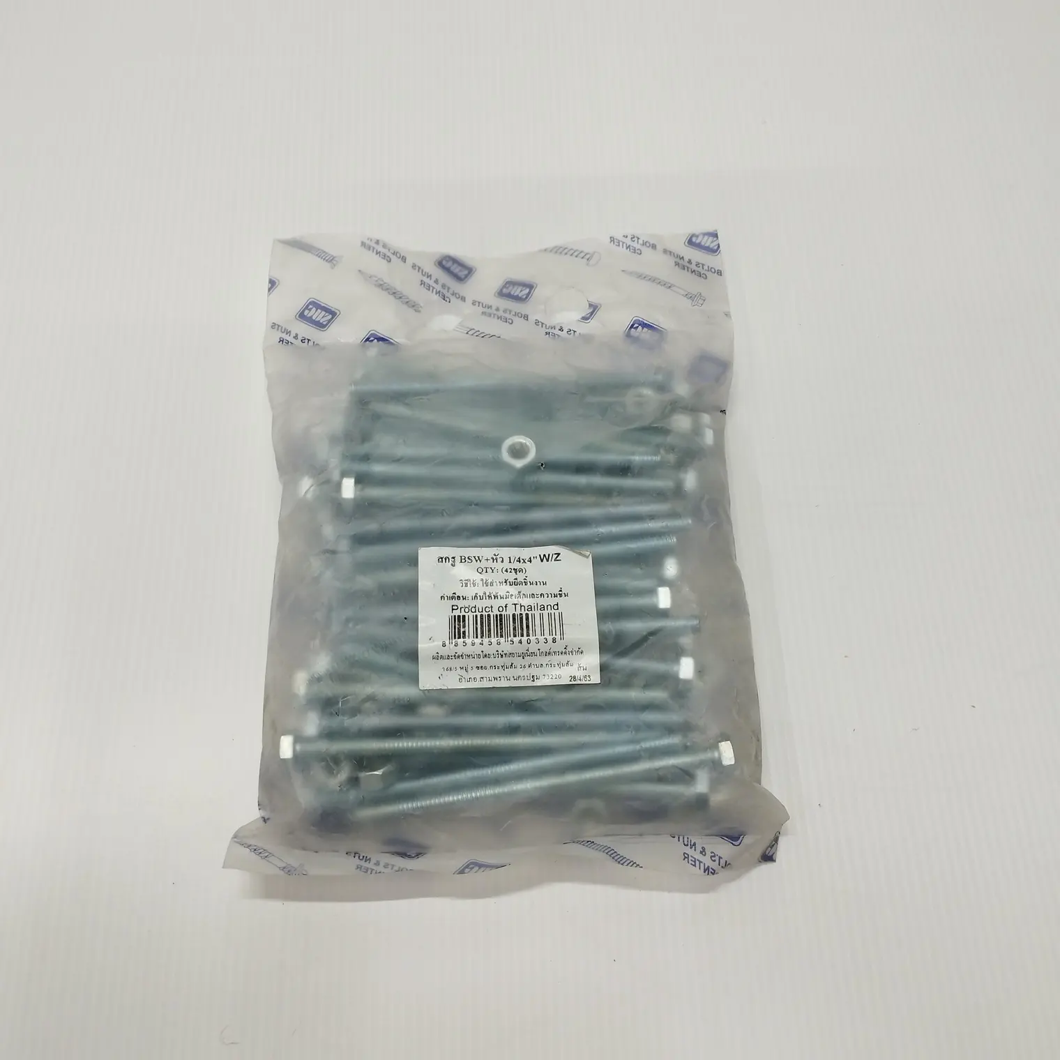 สกรู BSW+หัว W/Z 1/4x3-1/2นิ้ว(46ชุด) TITAN