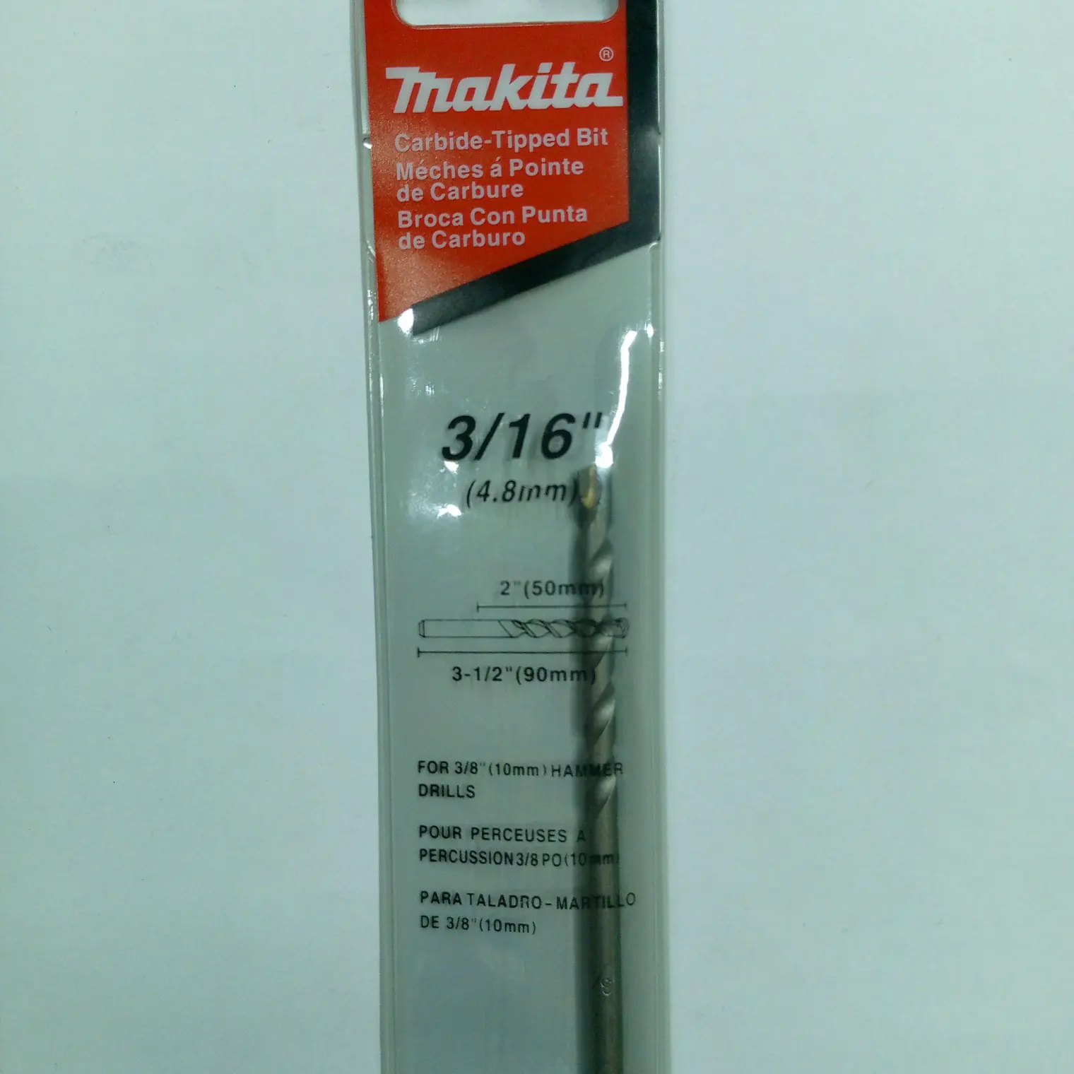 ดอกเจาะปูน ก้านตรง 3/16 4.8มม.x3-1/2 D-24321 MAKITA