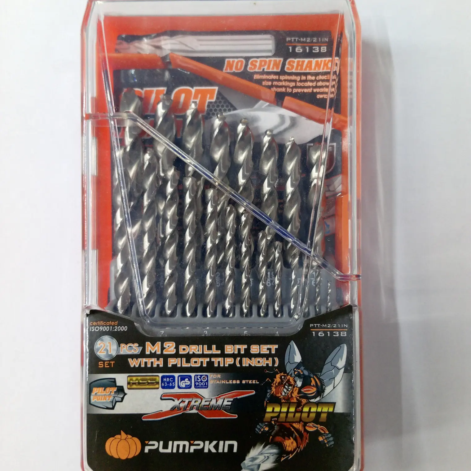 ชุดดอกสว่าน Pilot Tip (INCH) M2 21pcs/set PTT-M2/21IN xtreme PUMPKIN