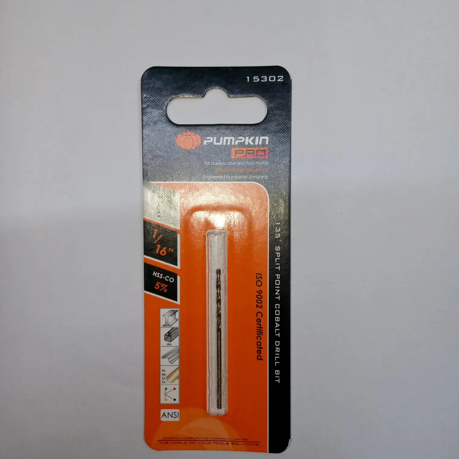 ดอกสว่านโคบอลต์ ก้านกลม เจาะเหล็ก PRO 1/16 นิ้ว PUMPKIN