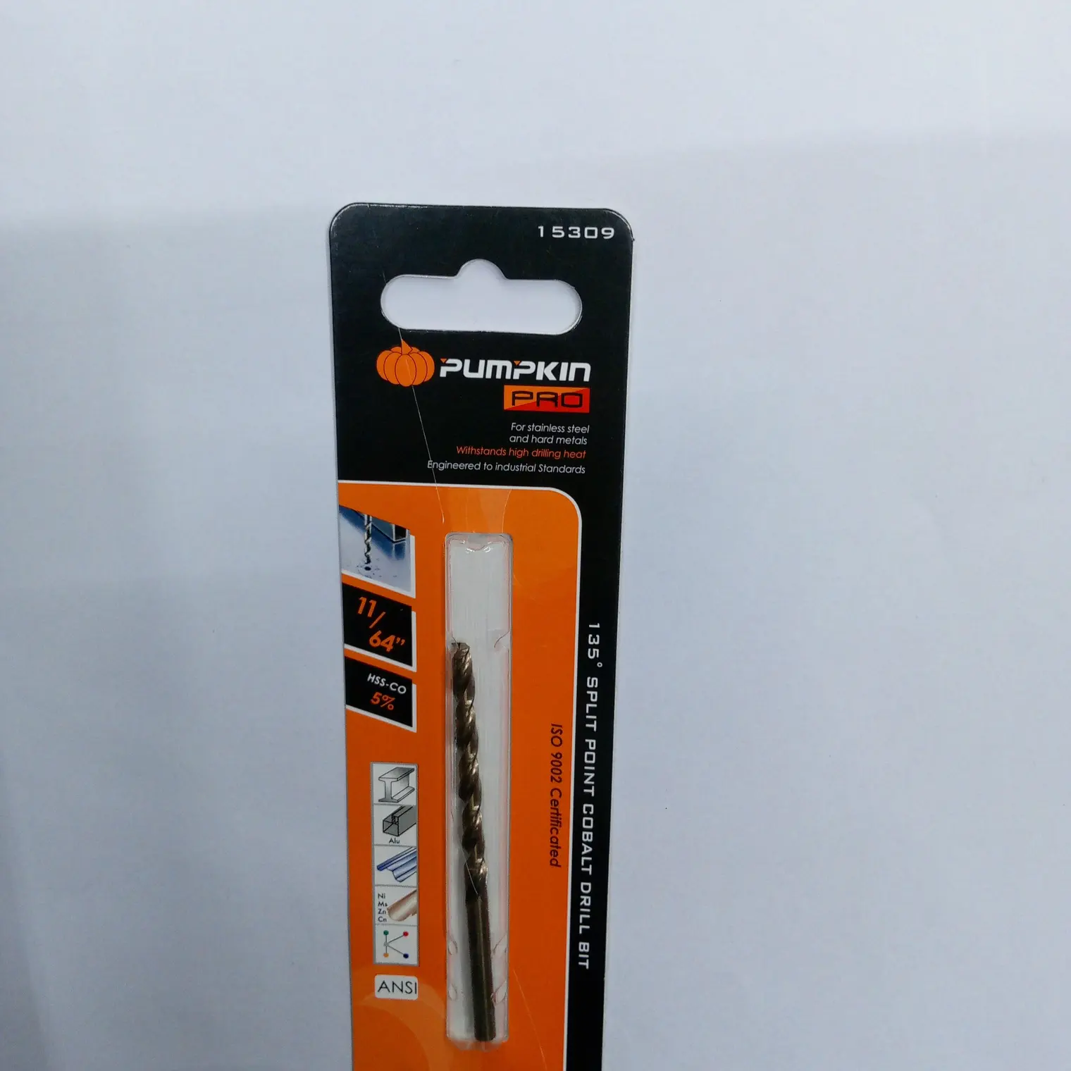 ดอกสว่านโคบอลต์ ก้านกลม เจาะเหล็ก PRO 11/64นิ้ว PUMPKIN