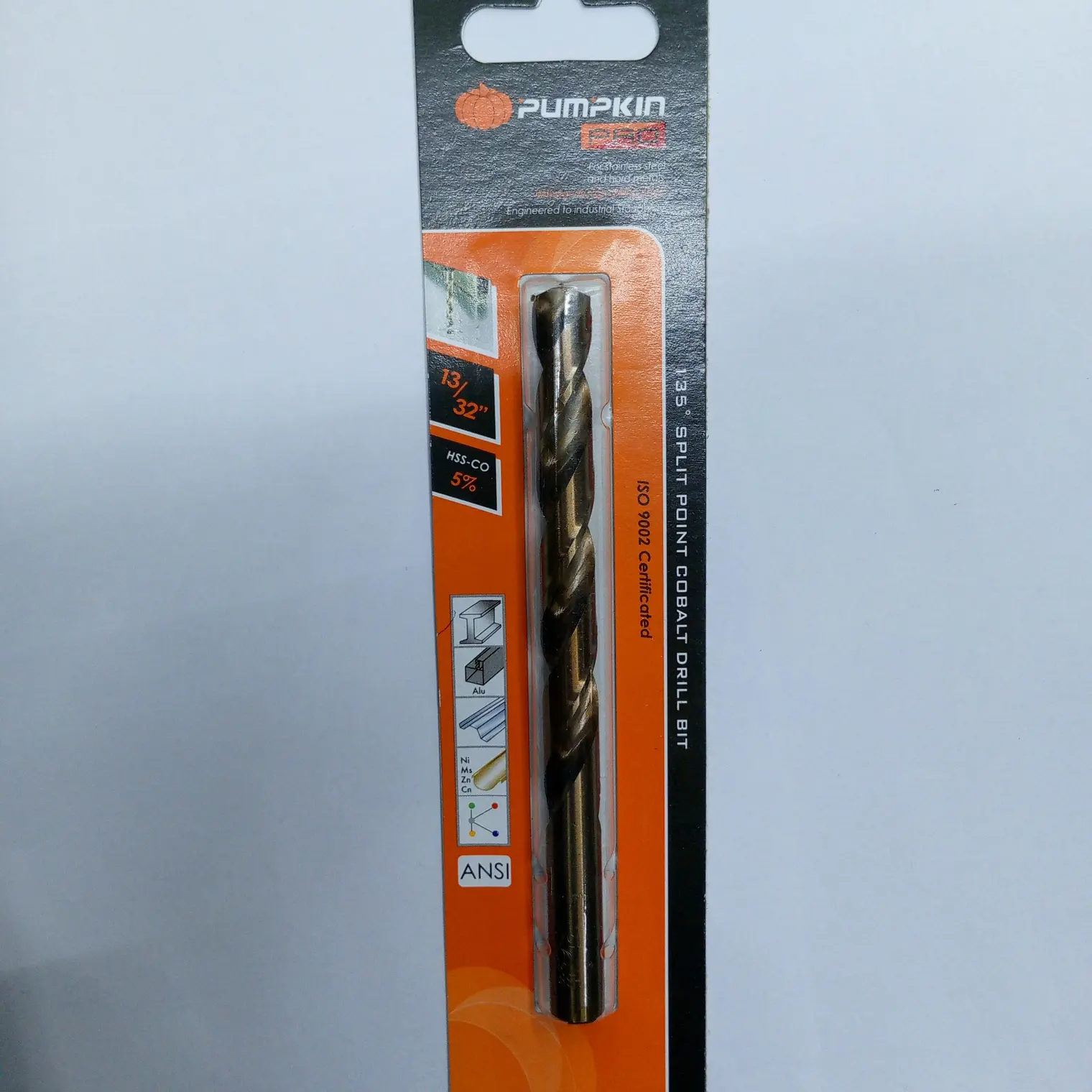 ดอกสว่านโคบอลต์ ก้านกลม เจาะเหล็ก PRO 13/32นิ้ว PUMPKIN