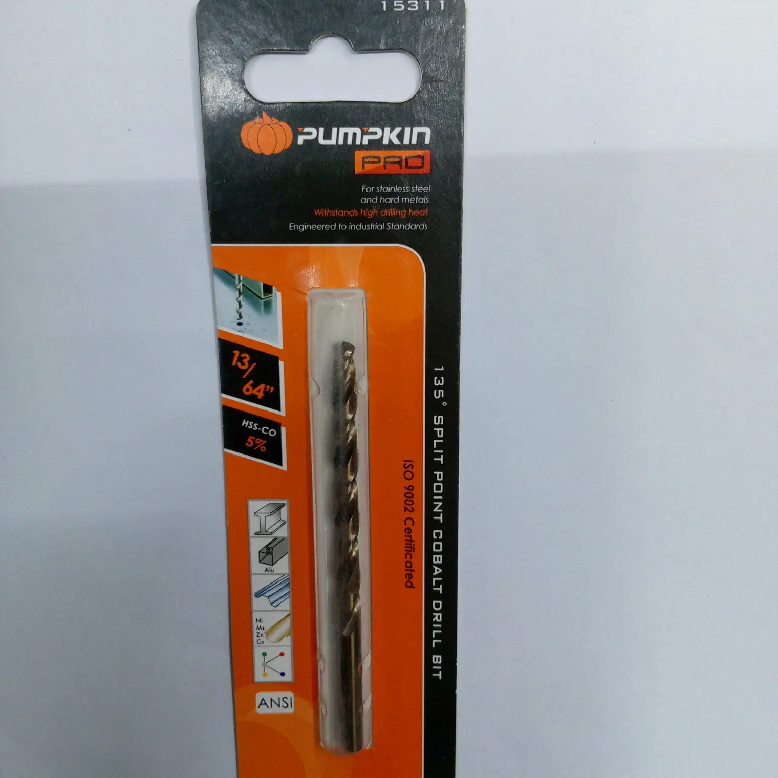 ดอกสว่านโคบอลต์ ก้านกลม เจาะเหล็ก PRO 13/64นิ้ว PUMPKIN